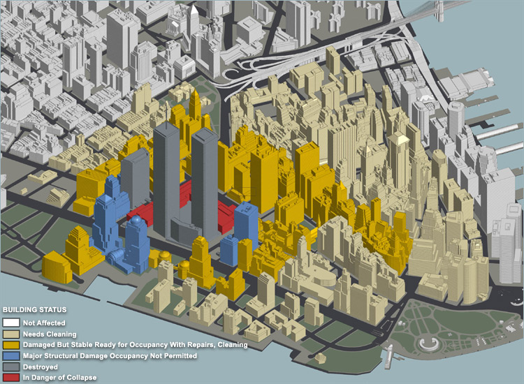 WTC-Graphik - Terror attack on the USA